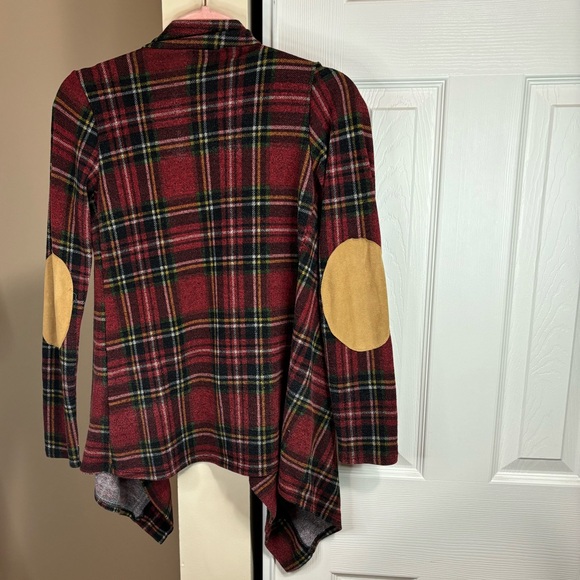 12PM by Mon Ami plaid cardigan with 17 inch PTP - Picture 2 of 4